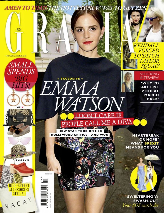 GRAZIA UK magazine side cover 4 July 2016