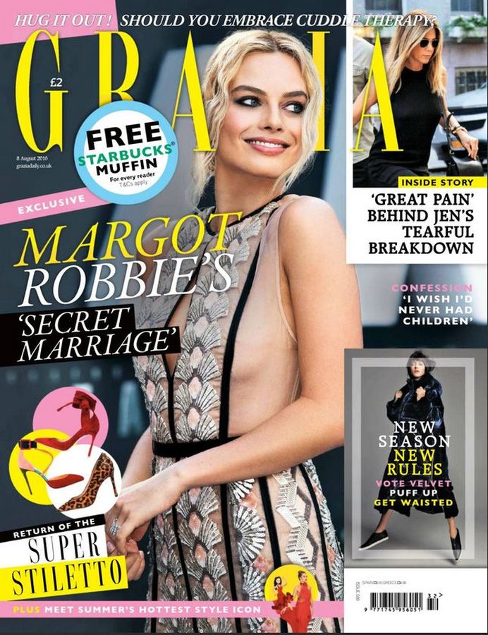 GRAZIA UK magazine side cover 8 August 2016