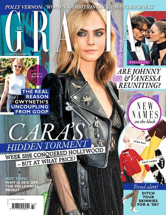 GRAZIA UK magazine side cover 15 August 2016