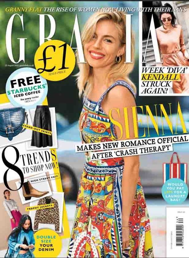 GRAZIA UK magazine side cover 22 August 2016