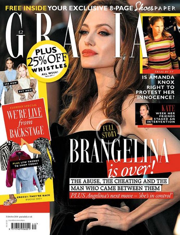 GRAZIA UK magazine side cover 3 October 2016