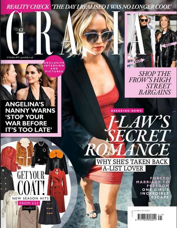 GRAZIA UK magazine side cover 10 October 2016