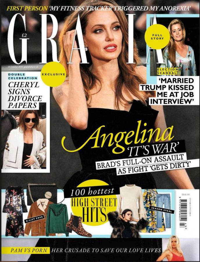 GRAZIA UK magazine side cover 24 October 2016