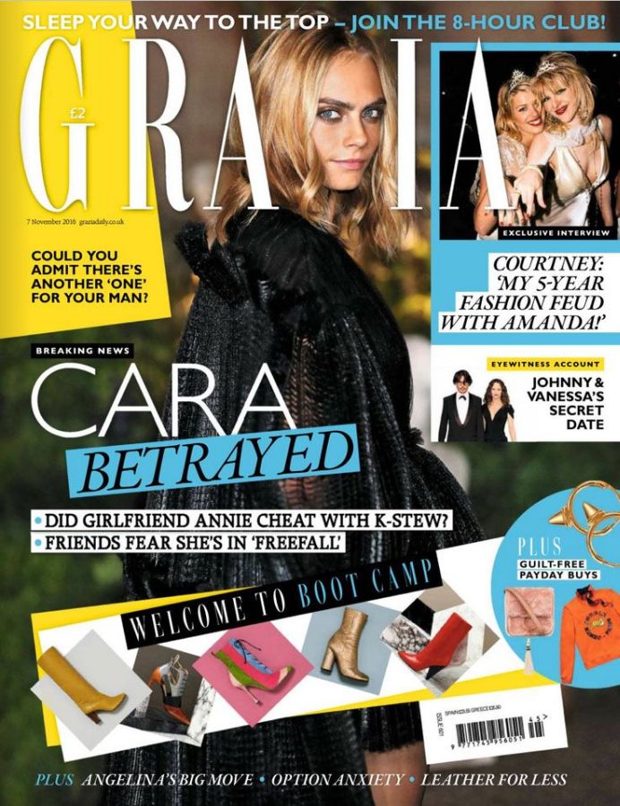 GRAZIA UK magazine side cover 7 November 2016