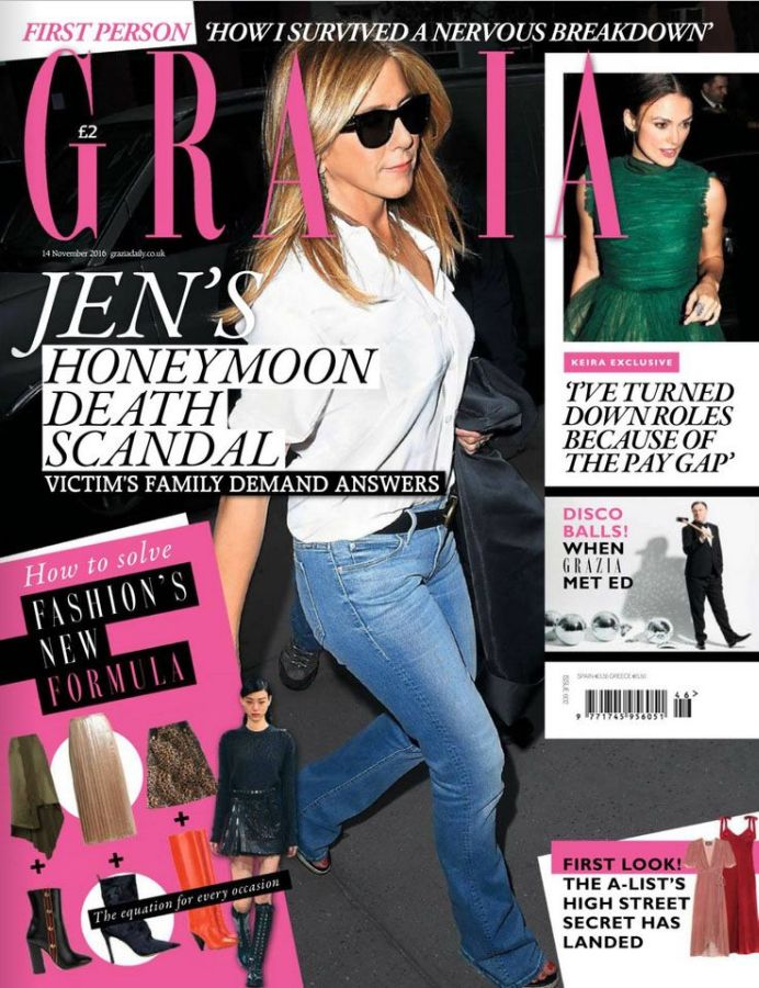 GRAZIA UK magazine side cover 14 November 2016