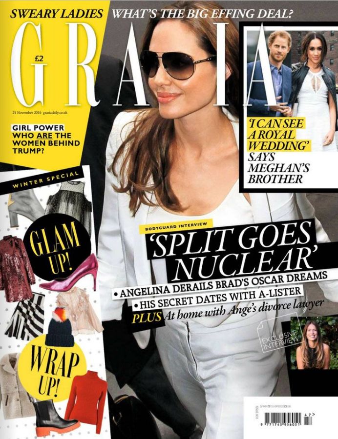 GRAZIA UK magazine side cover 21 November 2016