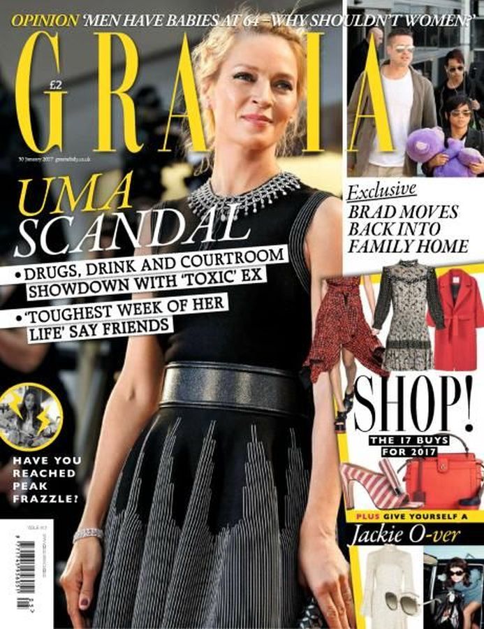 GRAZIA UK magazine side cover 30 January 2017