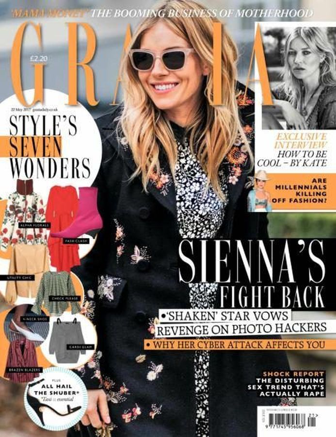 GRAZIA UK magazine side cover 22 May 2017