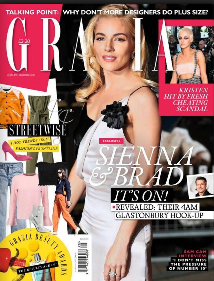 GRAZIA UK magazine side cover 10 July 2017