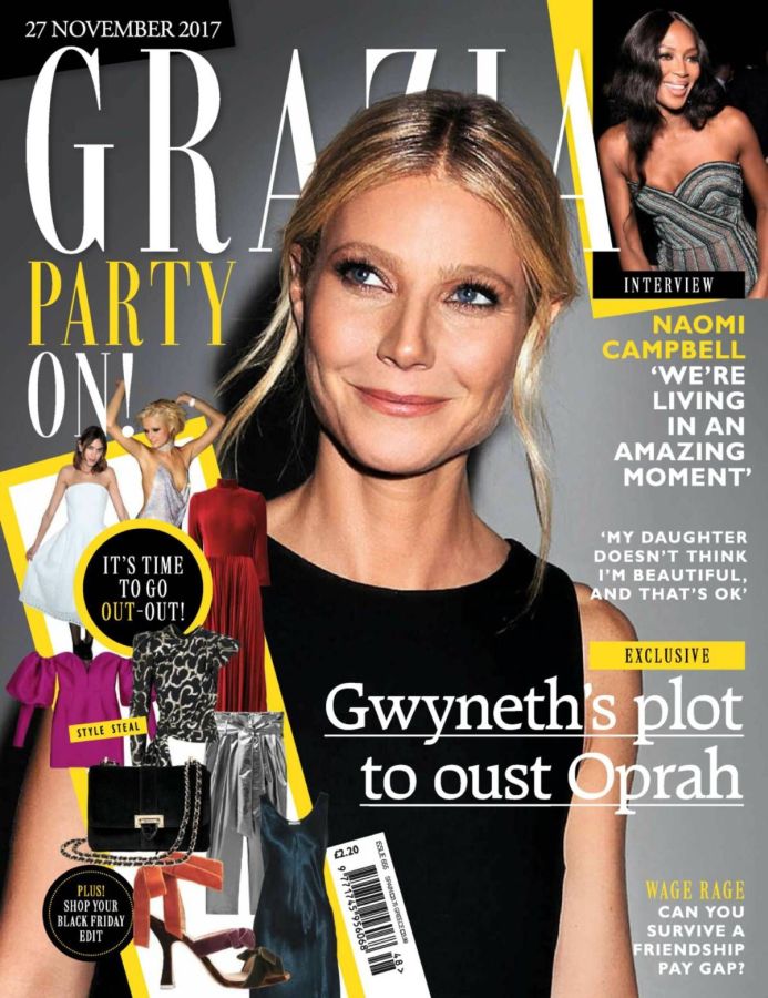 GRAZIA UK magazine side cover 27 November 2017