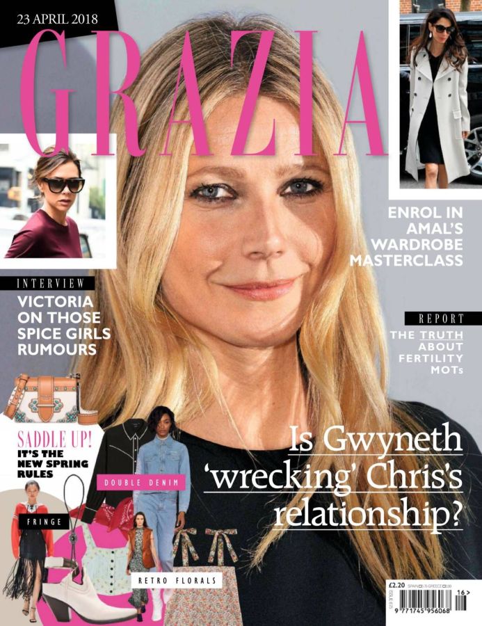 GRAZIA UK magazine side cover 23 April 2018