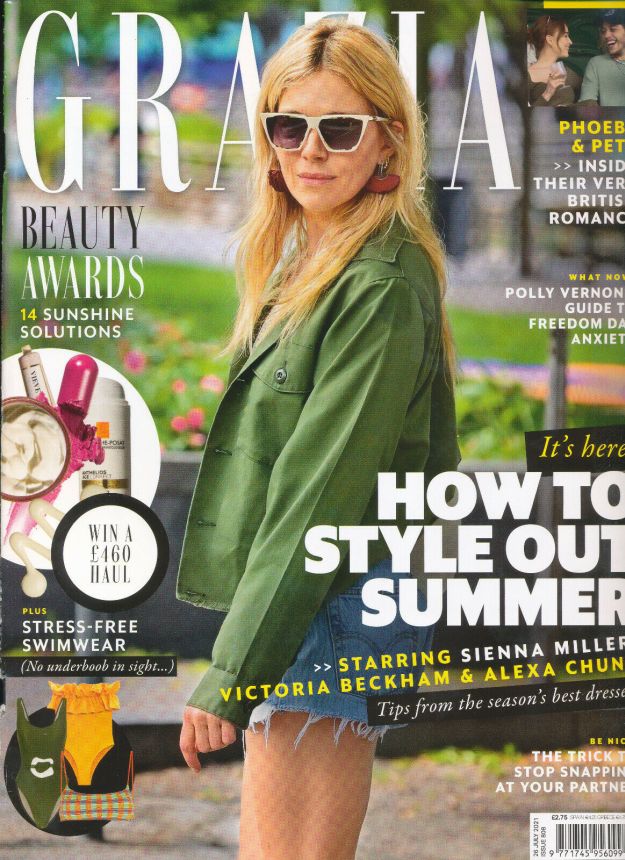 GRAZIA UK magazine side cover 26 July 2021