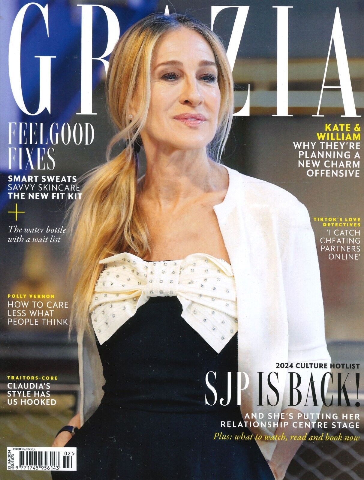 GRAZIA UK magazine side cover Issue 873 22 January 2024