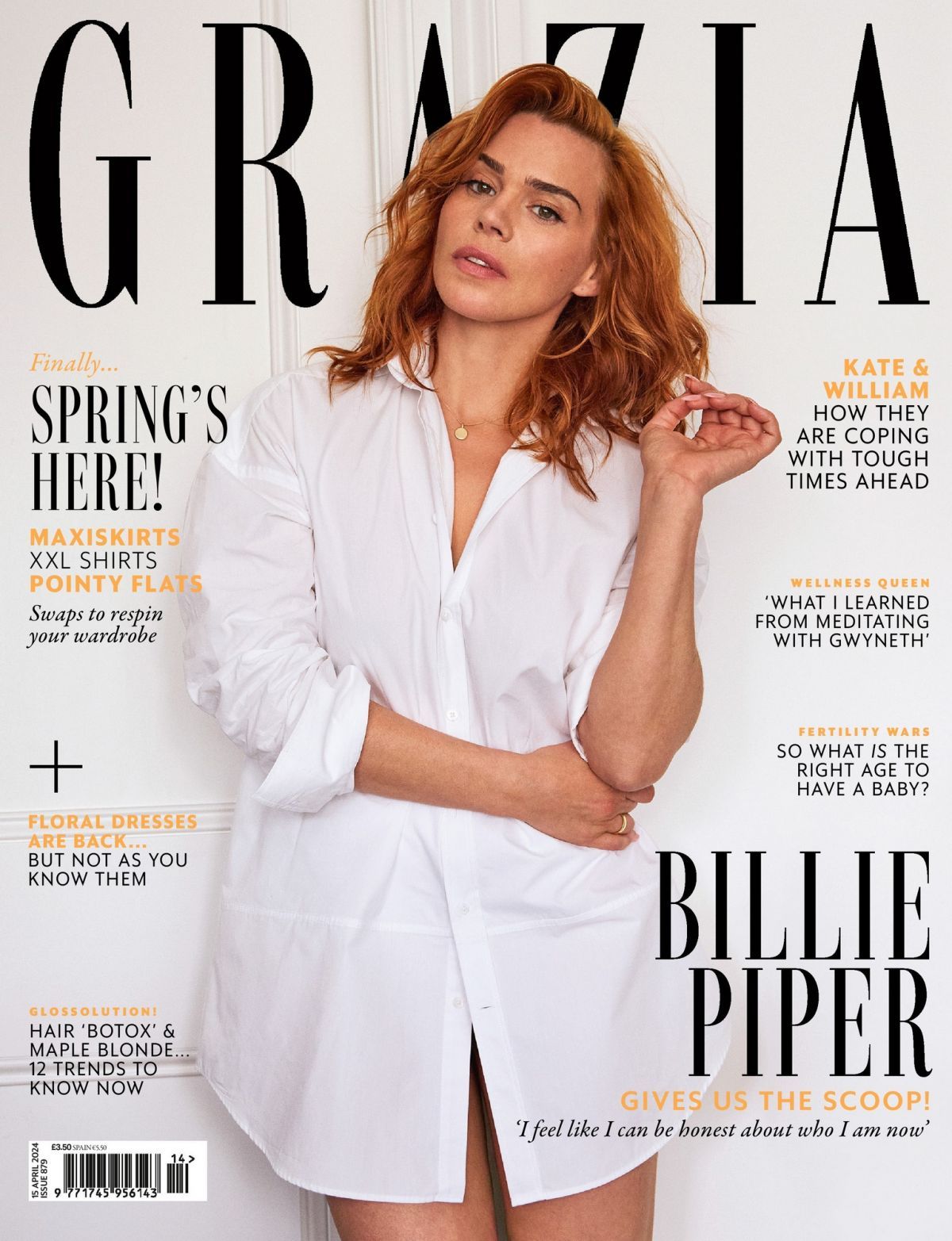 GRAZIA UK magazine side cover 15 April 2024
