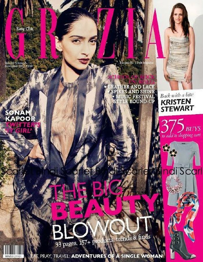 GRAZIA INDIA magazine side cover  November 2012
