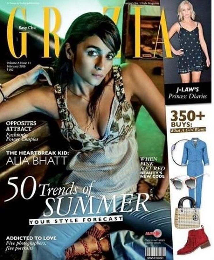 GRAZIA INDIA magazine side cover  February 2016