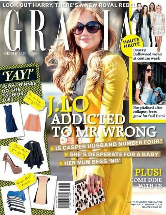 GRAZIA IRAN magazine side cover 1 February 2012