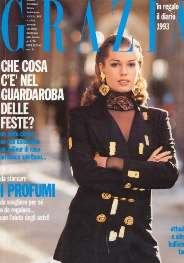 GRAZIA ITALY magazine side cover 13 December 1992
