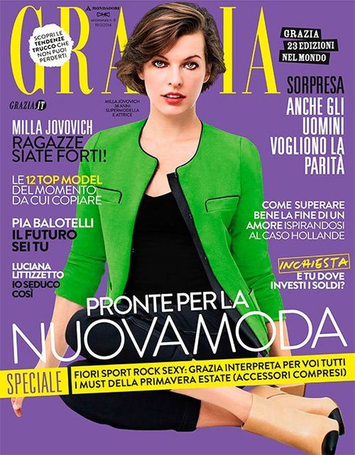GRAZIA ITALY magazine side cover 19 February 2014
