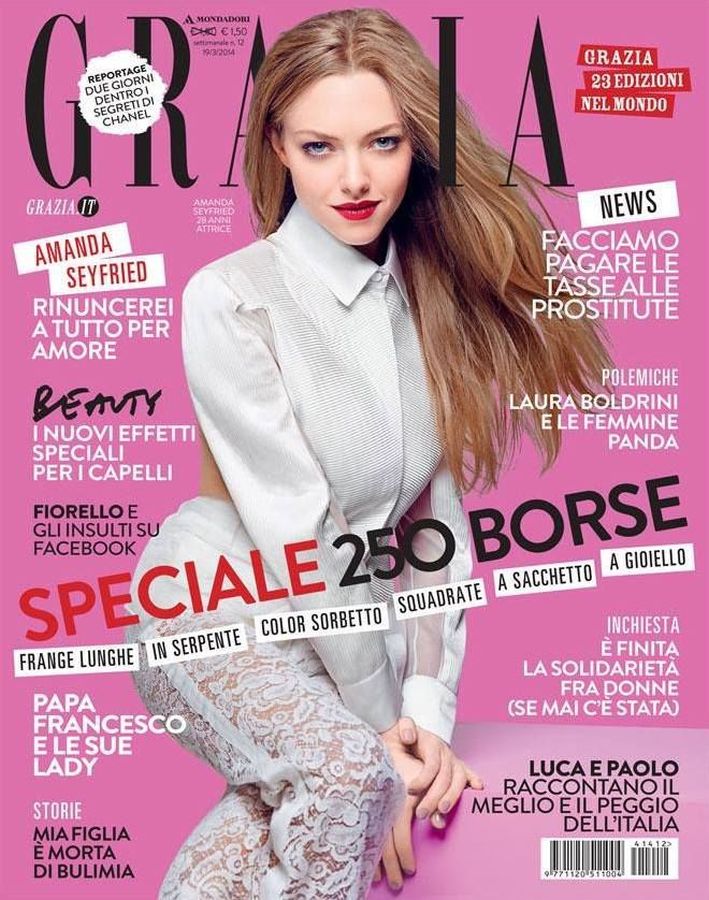 GRAZIA ITALY magazine side cover 19 March 2014