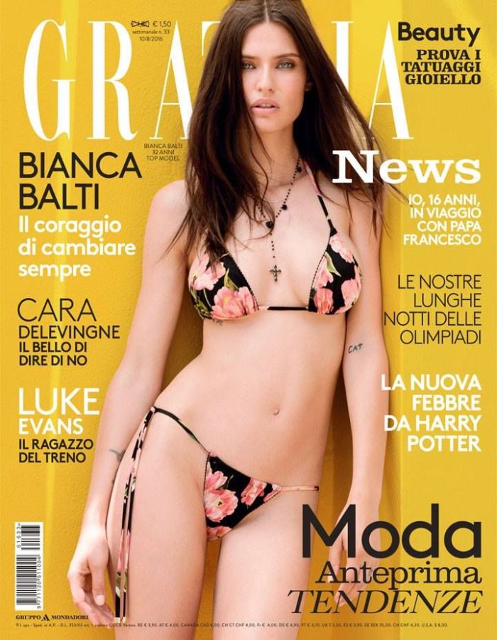 GRAZIA ITALY magazine side cover 10 August 2016