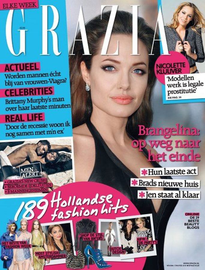 GRAZIA NETHERLANDS magazine side cover 5 February 2010