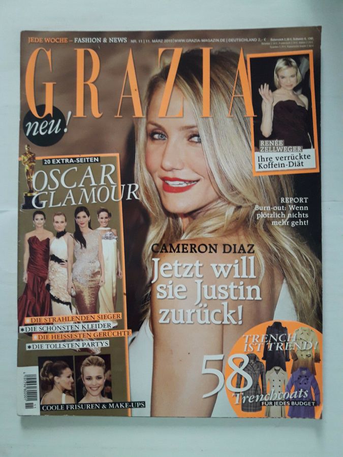 GRAZIA NETHERLANDS magazine side cover 11 March 2010