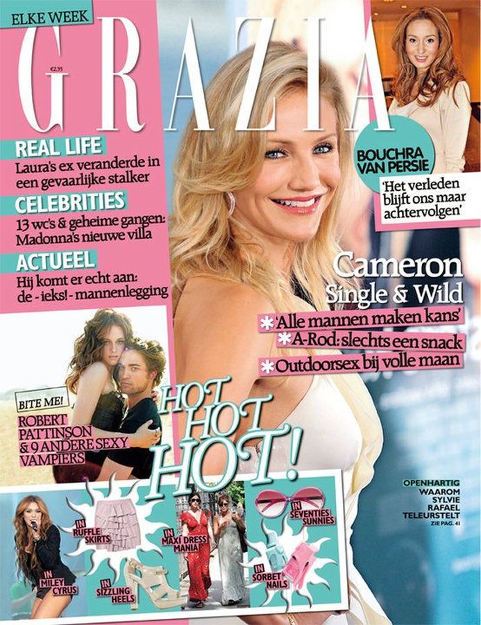 GRAZIA NETHERLANDS magazine side cover 30 June 2010
