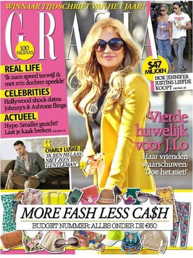 GRAZIA NETHERLANDS magazine side cover 27 March 2012