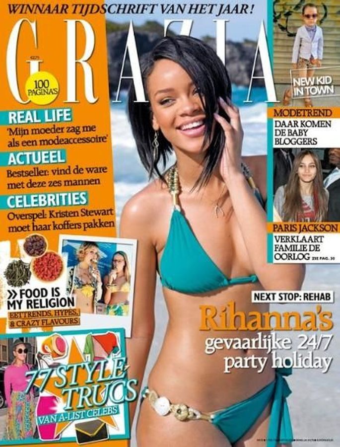 GRAZIA NETHERLANDS magazine side cover 31 July 2012