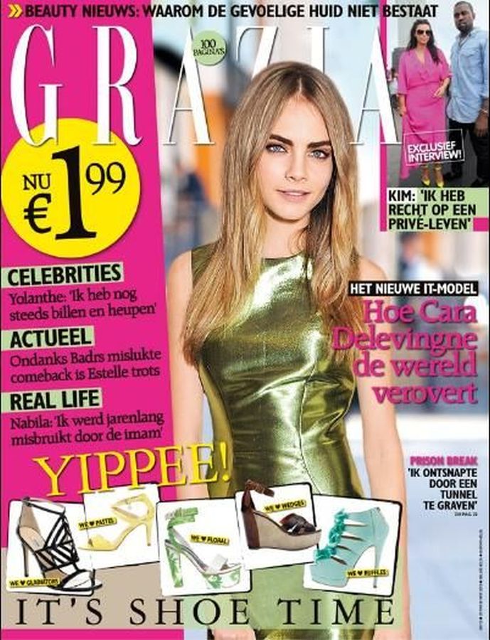 GRAZIA NETHERLANDS magazine side cover 19 March 2013