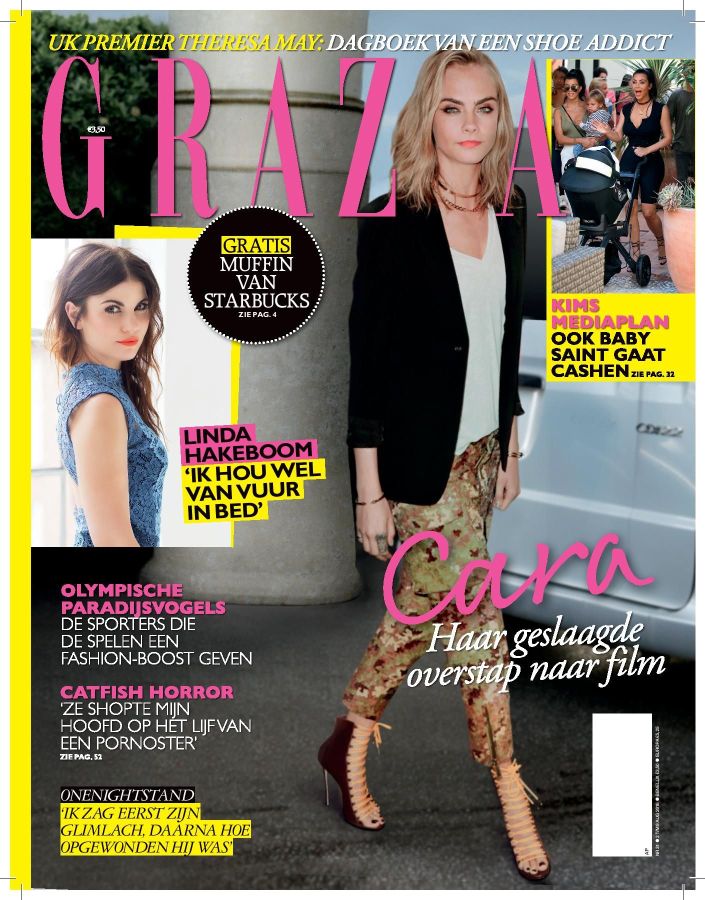 GRAZIA NETHERLANDS magazine side cover 3 August 2016