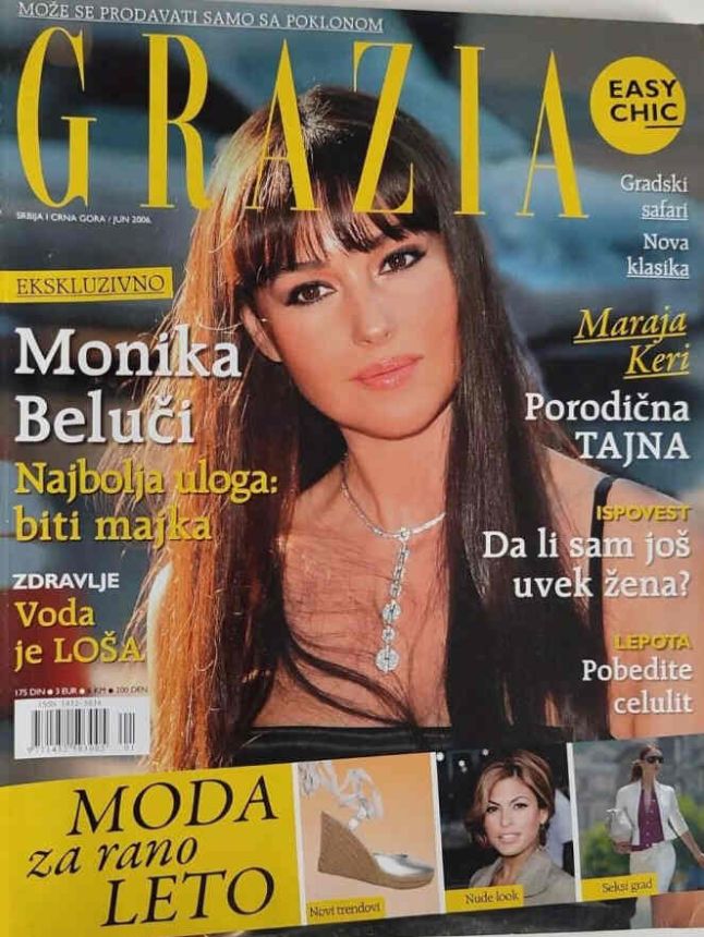 GRAZIA SERBIA magazine side cover  June 2006