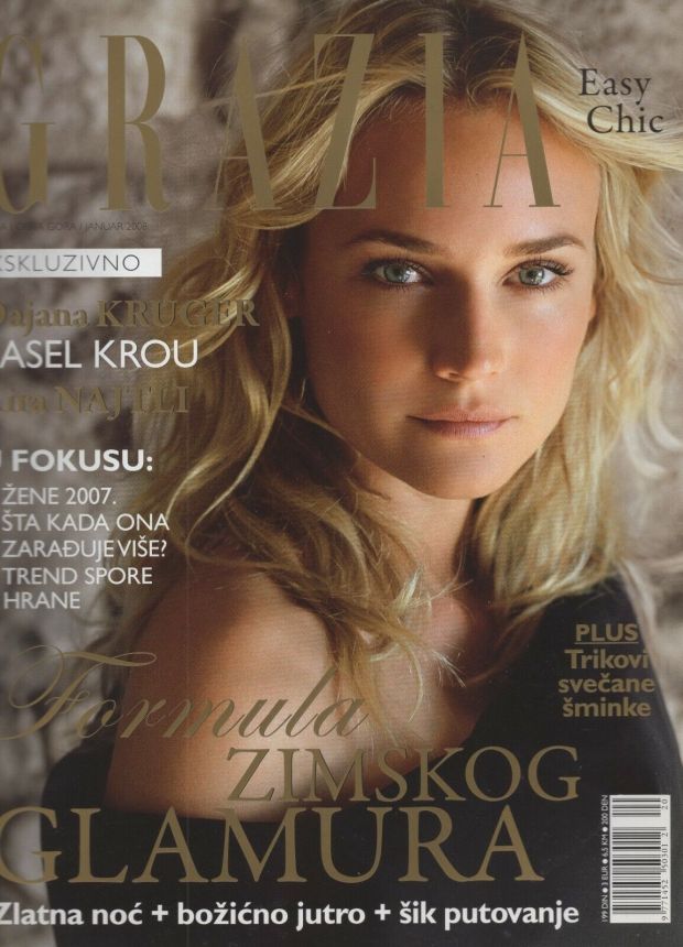 GRAZIA SERBIA magazine side cover  January 2008