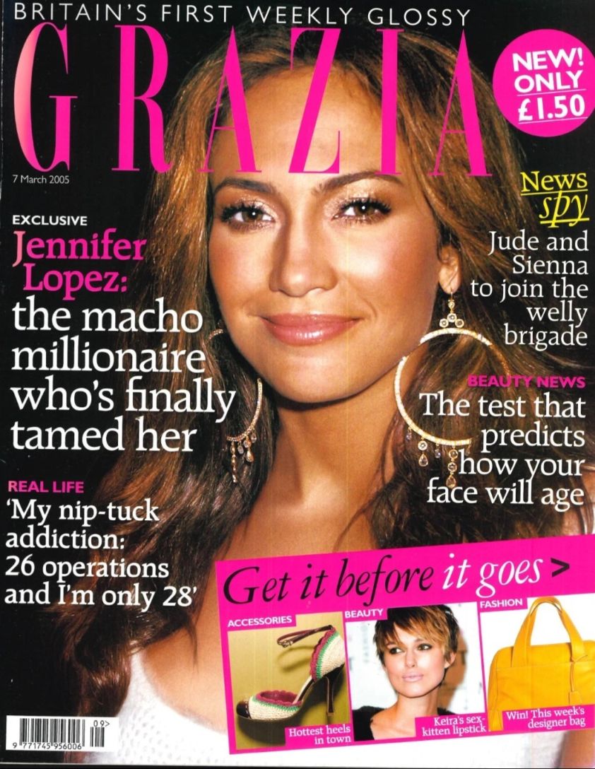 GRAZIA UK magazine side cover 7 March 2005