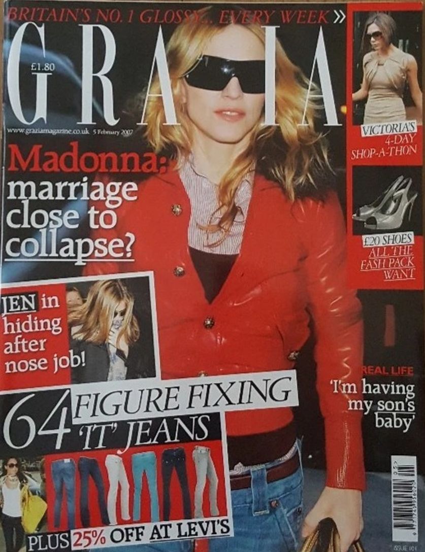 GRAZIA UK magazine side cover 5 February 2007