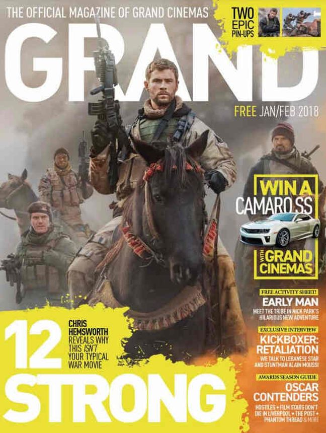 GRAND CINEMAS magazine side cover  January/February 2018