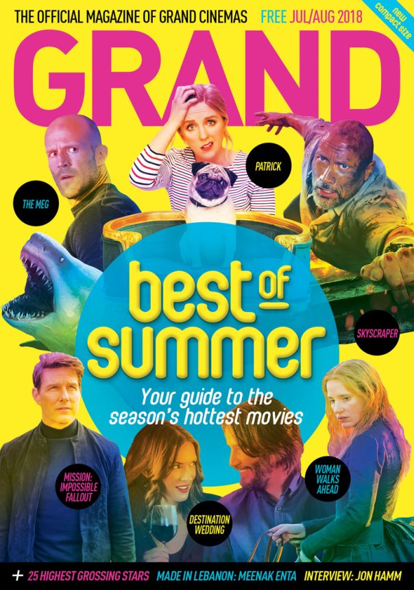 GRAND CINEMAS magazine side cover  July/August 2018