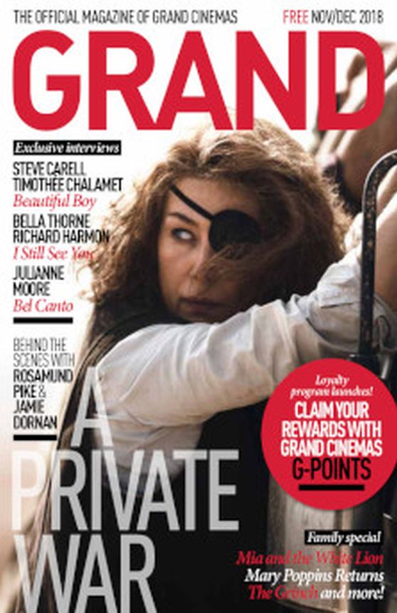 GRAND CINEMAS magazine side cover  November/December 2018