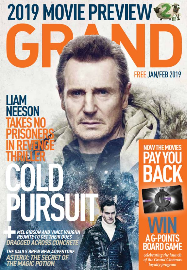 GRAND CINEMAS magazine side cover  January/February 2019