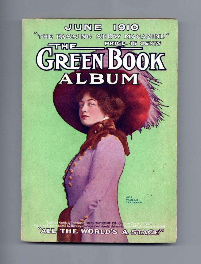 GREEN BOOK MAGAZINE magazine side cover  June 1910