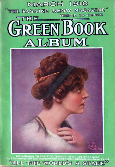 GREEN BOOK MAGAZINE magazine side cover March 1910