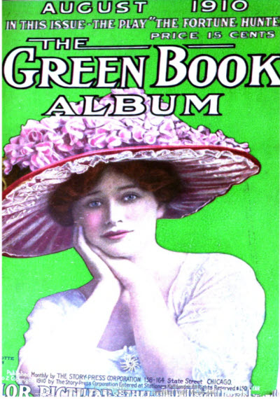 GREEN BOOK MAGAZINE magazine side cover August 1910