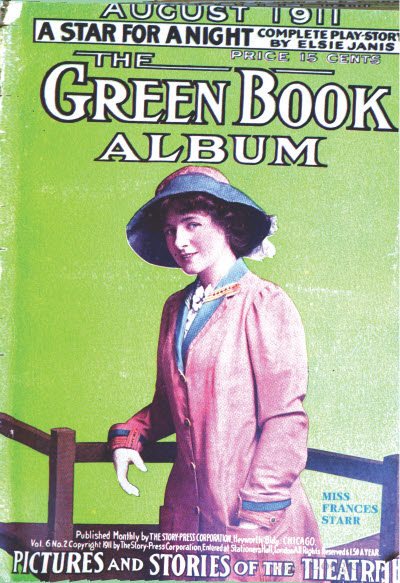 GREEN BOOK MAGAZINE magazine side cover August 1911