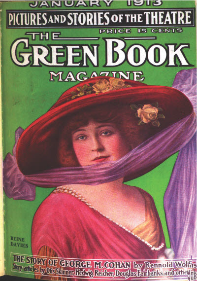 GREEN BOOK MAGAZINE magazine side cover January 1913