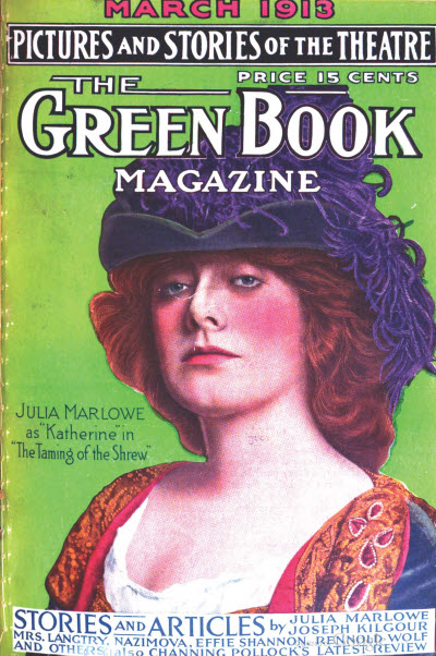 GREEN BOOK MAGAZINE magazine side cover March 1913