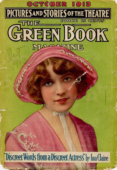 GREEN BOOK MAGAZINE magazine side cover October 1913