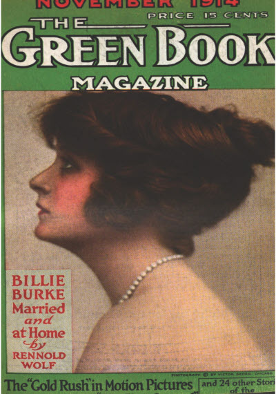 GREEN BOOK MAGAZINE magazine side cover November 1914