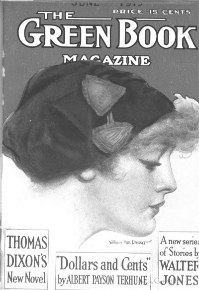GREEN BOOK MAGAZINE magazine side cover June 1915