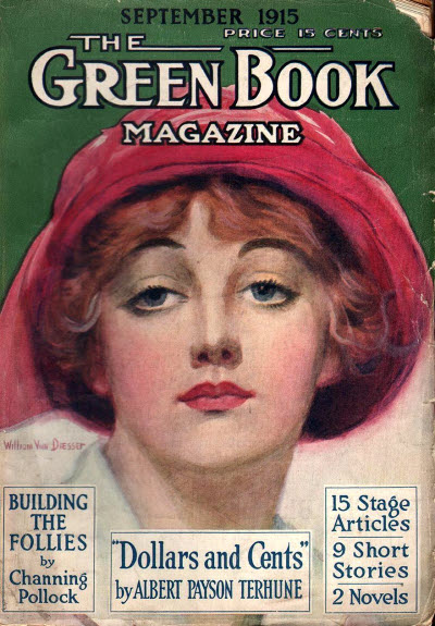 GREEN BOOK MAGAZINE magazine side cover September 1915